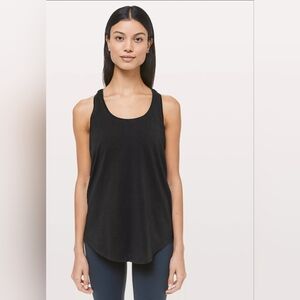 Lululemon Love Tank Black Pleated Size Small No Size Tags